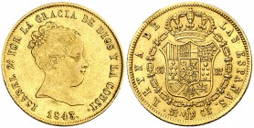 1843. Isabel II. Madrid. CL. 80 reales. (Cal. 76). 6,78 g. MBC/MBC+.