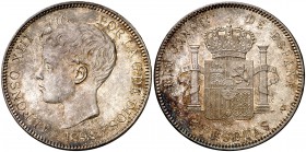 1898*1898. Alfonso XIII. SGV. 5 pesetas. (Cal. 27). 24,78 g. Bella. EBC+.