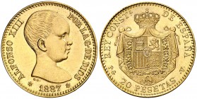 1887*1962. Estado Español. PGV. 20 pesetas. (Cal. 6). 6,46 g. S/C.