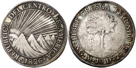 1826. Centro América. Guatemala. M. 8 reales. (K. 4). 26,72 g. AG. Escasa. MBC/MBC-.