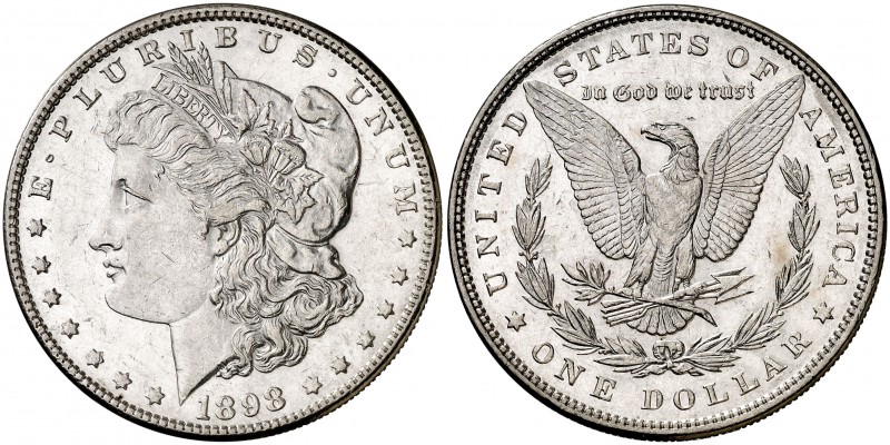 1898. Estados Unidos. Filadelfia. 1 dólar. (Kr. 110). 26,73 g. AG. EBC.