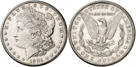 1901. Estados Unidos. O (Nueva Orleans). 1 dólar. (Kr. 110). 26,67 g. AG. EBC.
