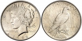 1922. Estados Unidos. Filadelfia. 1 dólar. (Kr. 150). 26,68 g. AG. EBC+.