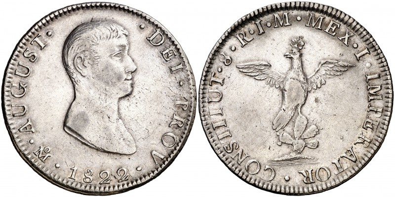1822. México. Agustín I Iturbide. México. JM. 8 reales. (Kr. 304). 26,99 g. AG. ...
