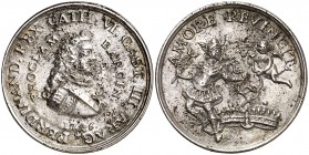 1746. Fernando VI. Barcelona. Medalla de Proclamación. Módulo 2 reales. (Ha. 1) (V. 669) (V.Q. 12940) (Cru.Medalles 211). 6,76 g. Impurezas. Escasa. M...