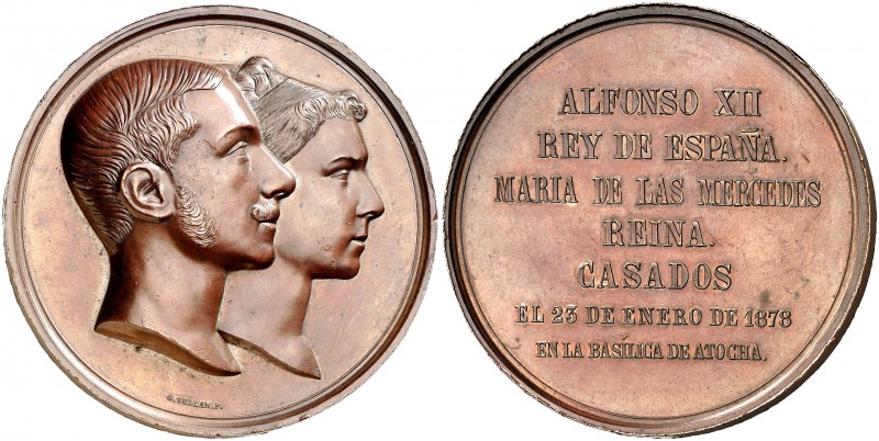 1878. Alfonso XII. Madrid. Boda con María de las Mercedes. (V. 476) (V.Q. 14394)...