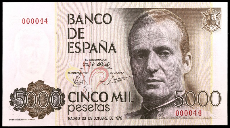 1979. 5000 pesetas. (Ed. E4) (Ed. 478). 23 de octubre, Juan Carlos I. Sin serie ...