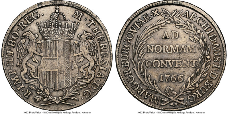 Burgau. Maria Theresa Taler 1766 XF Details (Cleaned) NGC, Günzburg mint, KM16, ...
