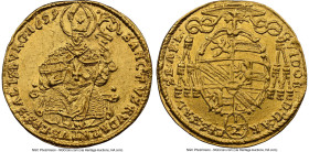 Salzburg. Guidobald gold 1/2 Ducat 1659 UNC Details (Cleaned) NGC, KM164, Fr-776. Sharply struck with crisp details remaining. HID09801242017 © 2024 H...