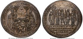 Salzburg. Maximilian Gandolph Taler 1682-PS AU Details (Plugged, Tooled) NGC, KM233, Dav-3509A. Commemorating the 1100th Year of the Bishopric of Salz...