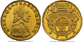 Salzburg. Hieronymus gold 1/4 Ducat 1782 MS63+ NGC, KM443, Fr-883. An elusive issue which doesn't appear at auction that often, with gleaming surfaces...