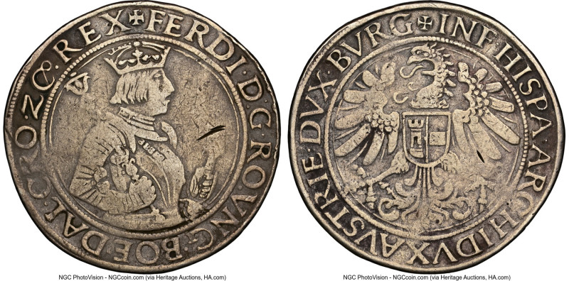 Ferdinand I Taler ND (1521-1564) VF Details (Cleaned) NGC, Hall mint, Dav-8026. ...