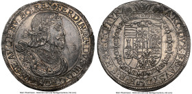 Ferdinand III Taler 1655-(c) UNC Details (Obverse Damage) NGC, Vienna mint, KM977, Dav-3183. Despite the obverse damage running on the right side of t...