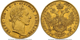 Franz Joseph I gold Ducat 1856-E AU Details (Reverse Scratched) NGC, Karlsburg (Romania) mint, KM2263. HID09801242017 © 2024 Heritage Auctions | All R...