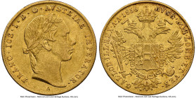 Franz Joseph I gold Ducat 1856-A XF Details (Obverse Damage) NGC, Vienna mint, KM2263. HID09801242017 © 2024 Heritage Auctions | All Rights Reserved