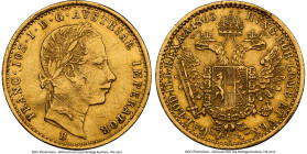 Franz Joseph I gold Ducat 1863-B AU Details (Bent) NGC, Kremnica mint, KM2264. HID09801242017 © 2024 Heritage Auctions | All Rights Reserved