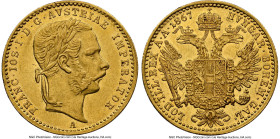 Franz Joseph I gold Ducat 1867-A AU55 NGC, Vienna mint, KM2266. First date. HID09801242017 © 2024 Heritage Auctions | All Rights Reserved