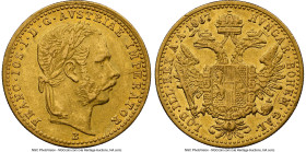 Franz Joseph I gold Ducat 1867-B AU Details (Bent) NGC, Kremnica mint, KM2266. HID09801242017 © 2024 Heritage Auctions | All Rights Reserved