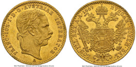 Franz Joseph I gold Ducat 1869-A MS61 NGC, Vienna mint, KM2266. Nearing the peak of the NGC Census with only 12 examples graded. HID09801242017 © 2024...