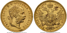 Franz Joseph I gold Ducat 1872 AU53 NGC, Vienna mint, KM2267. Heavy beard, no mintmark variety. HID09801242017 © 2024 Heritage Auctions | All Rights R...