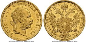 Franz Joseph I gold Ducat 1874 AU58 NGC, Vienna mint, KM2267. HID09801242017 © 2024 Heritage Auctions | All Rights Reserved