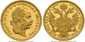 Franz Joseph I gold Ducat 1877 UNC Details (Obverse Scratched) NGC, Vienna mint, KM2267. HID09801242017 © 2024 Heritage Auctions | All Rights Reserved...