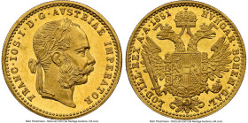 Franz Joseph I gold Ducat 1891 MS63 Prooflike NGC, Vienna mint, KM2267, Fr-493. Mirror-like fields provide a striking contrast to the frosted motifs. ...