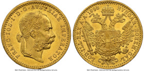 Franz Joseph I gold Ducat 1898 MS64 NGC, Vienna mint, KM2267. A near-Gem example of the type, accented by a lovely cartwheel luster that illuminates t...