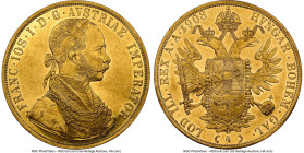 Franz Joseph I gold 4 Ducat 1908 AU Details (Bent) NGC, Vienna mint, KM2276. HID09801242017 © 2024 Heritage Auctions | All Rights Reserved