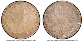 Franz II Kronentaler 1796-C XF45 PCGS, Prague mint, KM62.1, Dav-1180. Iridescent patination at the peripheries. HID09801242017 © 2024 Heritage Auction...