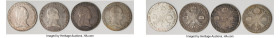 Franz II 4-Piece Lot of Uncertified Talers Fine-VF (Cleaned, Scratches), Includes (1) 1796 and (3) 1797 issues. Sold as is, no returns. HID09801242017...