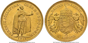 Franz Joseph I gold 10 Korona 1914-KB MS62 NGC, Kremnitz mint, KM485, Fr-252, H-2200. The penultimate date in the series, and surprisingly fleeting, e...