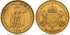 Franz Joseph I gold 20 Korona 1902-KB UNC Details (Cleaned) NGC, Kremnica mint, KM486. HID09801242017 © 2024 Heritage Auctions | All Rights Reserved
