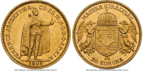 Franz Joseph I gold 20 Korona 1908-KB MS61 NGC, Kremnica mint, KM486. HID09801242017 © 2024 Heritage Auctions | All Rights Reserved