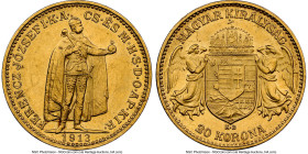 Franz Joseph I gold 20 Korona 1913-KB MS61 NGC, Kremnitz mint, KM486. HID09801242017 © 2024 Heritage Auctions | All Rights Reserved