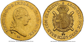 Milan. Joseph II gold 1/2 Sovrano 1787-M AU Details (Obverse Scratched) NGC, Milan mint, KM228. HID09801242017 © 2024 Heritage Auctions | All Rights R...