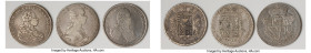 Tuscany. Pietro Leopoldo 3-Piece Lot of Uncertified Francescone (10 Paoli) Fine (Cleaned, Residue), Includes (1) 1769, (1) 1774, and (1) 1784 issue. S...