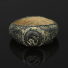 Roman ring depicting a dolphin