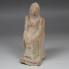 Greek statuette of an enthroned woman