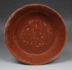 Roman plate with planta pedis and makers stamp