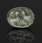 Byzantine stamp seal depicting two animals