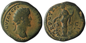 Antoninus Pius. (138-161 AD). Æ Dupondius. Rome. artificial sandpatina. 26mm, 15,97g