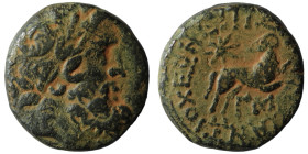 Seleucis and Pieria under Silanus. (12-13 AD). Pseudo-autonomous Bronze Æ. Antioch. artificial sandpatina. 18mm, 6,52g