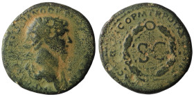 Trajan. (115-116 AD). Semis. Rome (for circulation in Syria). Obv: IMP CS NER TRAIANO OPTIMO AVG GERM. radiate cuirassed bust of Trajan right. Rev: DA...
