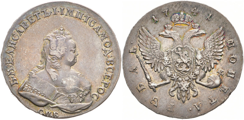 RUSSLAND GROSSFUERSTENTUM / KAISERREICH
Elisabeth, 1741 - 1761. Rubel 1741, St....