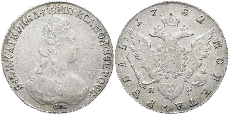 RUSSLAND GROSSFUERSTENTUM / KAISERREICH
Katharina II., 1762 - 1796. Rubel 1782,...