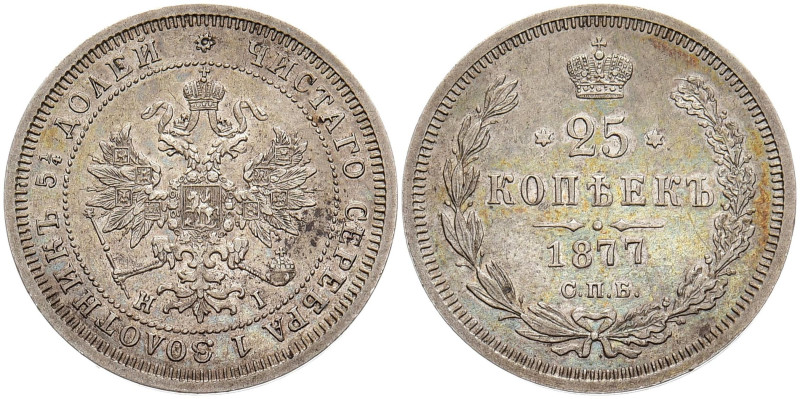 RUSSLAND GROSSFUERSTENTUM / KAISERREICH
Alexander II., 1855 - 1881. 25 Kopeken ...