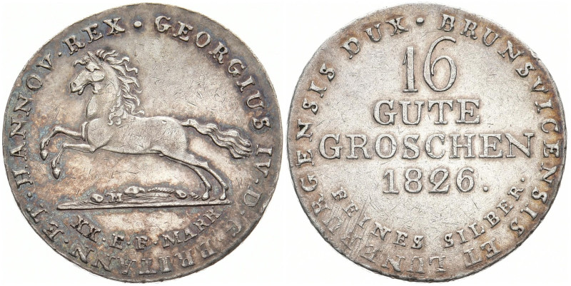 BRAUNSCHWEIG - CALENBERG - HANNOVER
Georg IV., 1820 - 1830. 16 Gute Groschen 18...