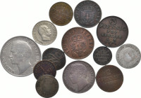 GEMISCHTE LOTS
 Ein Konvolut von Münzen aus Preussen, Reuss und Württemberg des 18.-19 Jahrhunderts vom Kreuzer bis zum Gulden. 13 Stück. Unterschied...