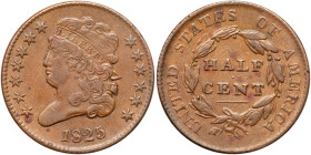 1825 Classic Head Half Cent. XF